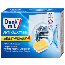 Таблетки Denkmit против накипи для стиральной машины Multi-Power 4, 60 шт